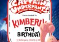 Captain Underpants Birthday Invitation