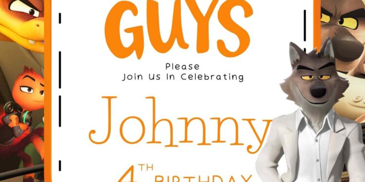 The Bad Guys Birthday Invitation