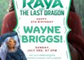 Raya and the Last Dragon Birthday Invitation