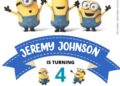 ( Free Editable Word ) Minions Birthday Invitation Templates Example