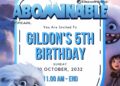 Abominable Birthday Invitation