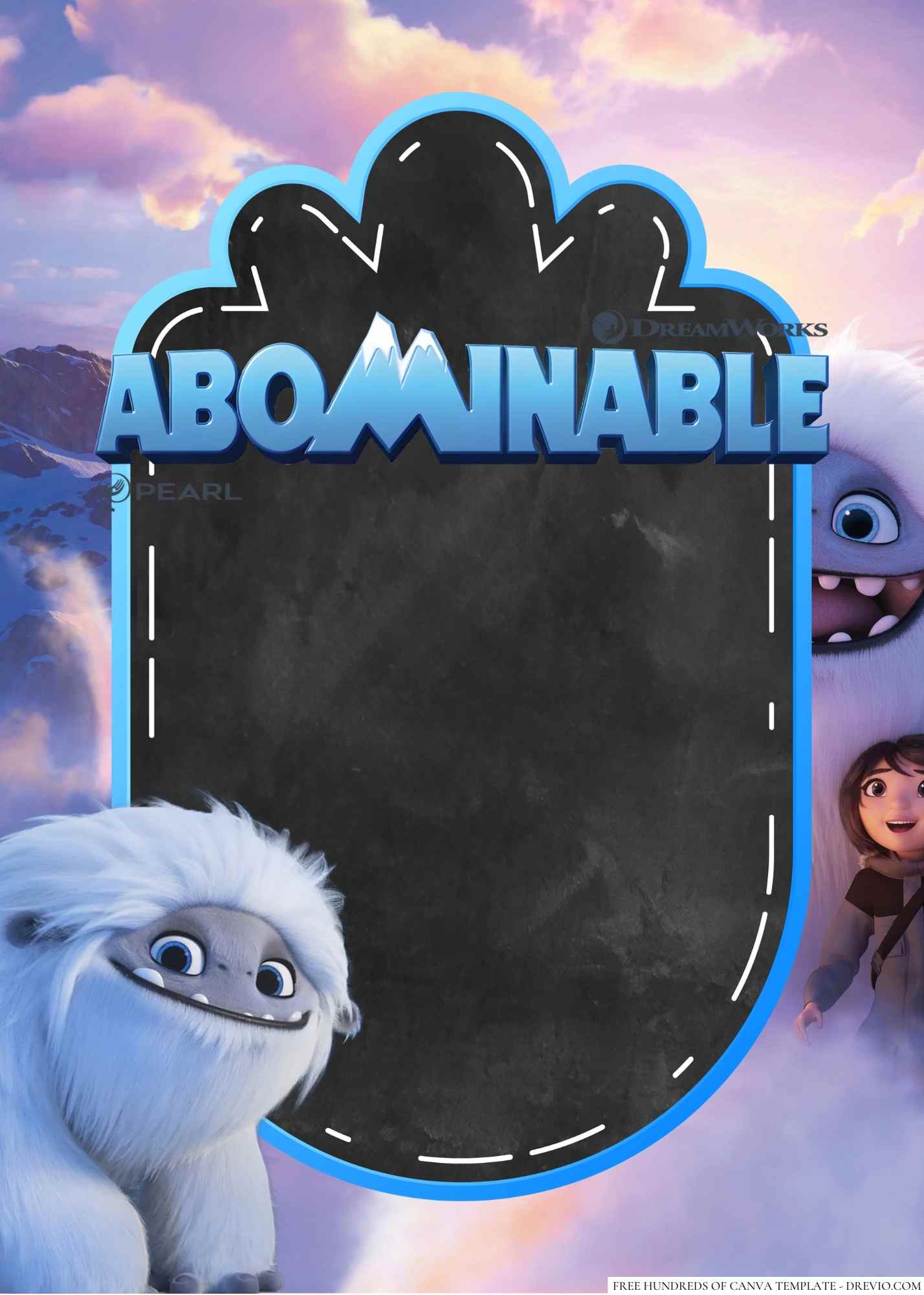 FREE Abominable Birthday Invitation Templates - FRIDF - Download Free ...