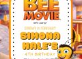 Bee Movie Birthday Invitation