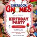 Gnomeo and Juliet Birthday Invitation