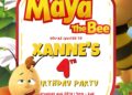 Maya The Bee Birthday Invitation