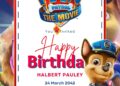 Paw Patrol Birthday Invitation