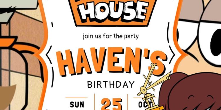 The Loud House Movie Birthday Invitation