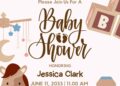 ABC and 123 Baby Shower Invitation