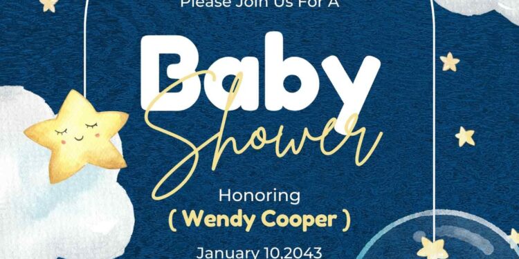FREE Editable Animal Astronaut Baby Shower Invitation