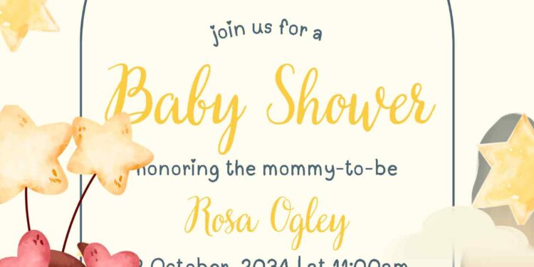 FREE Editable Animal & Star Baby Shower Invitation