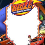 FREE Blaze and the Monster Machines Invitation Canva Templates 2 - Images of FREE Blaze and the Monster Machines Birthday Invitation Templates - Template no. 1