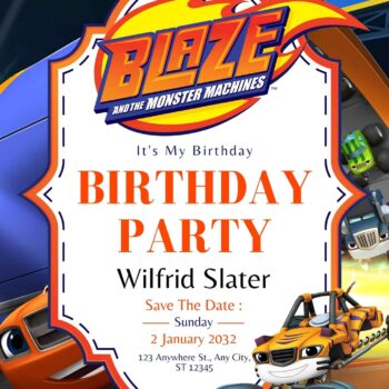 FREE Blaze and the Monster Machines Birthday Invitation Templates ...