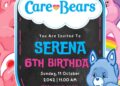 Care Bears Birthday invitation