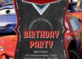 Cars Birthday Invitation