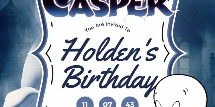Casper Birthday Invitation