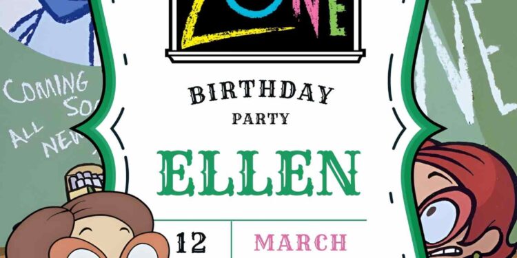 Chalkzone Birthday Invitation