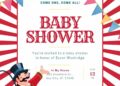 Circus Baby Shower Invitations