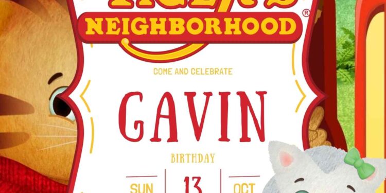 Daniel Tiger's Neighborhood Birthday Invitation