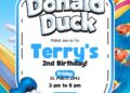 Donald Duck Birthday Invitation