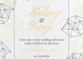 FREE Editable Geometric Elegance Wedding Invitation