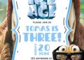 Ice Age Birthday Invitation