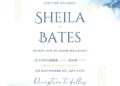 FREE Editable Ink Blue Buildible Monoline Wedding Invitation
