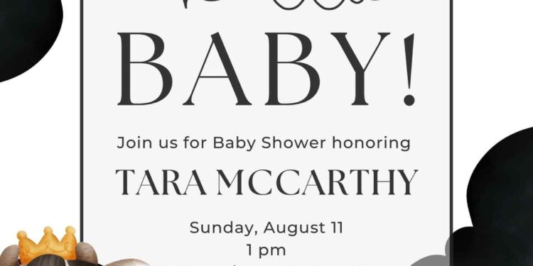 Free Editable Little Cow Baby Shower Wedding Invitation