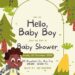 Free Editable Little Explorer Baby Shower Invitation