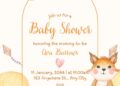 FREE Editable Little Fox Baby Shower Invitation