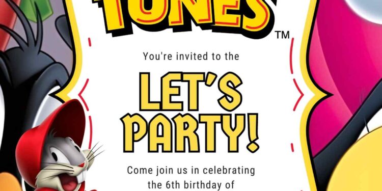 Looney Tunes Birthday Invitation