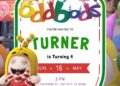 Oddbods Birthday Invitation