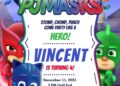 PJ Masks Birthday Invitation