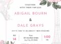 FREE Editable Parisian Romance Wedding Invitation
