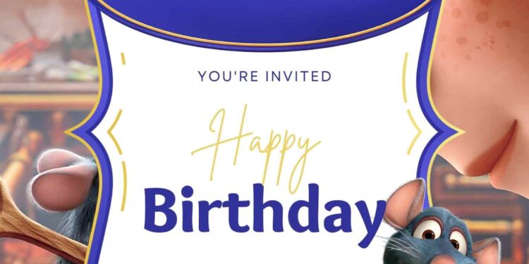 Ratatouille Birthday Invitation
