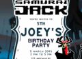 Samurai Jack Birthday Invitation