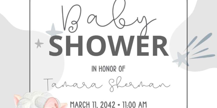 Sheep Baby Shower Invitation