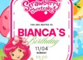 Strawberry Shortcake Birthday Invitation