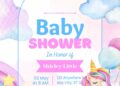 FREE Editable Sweet Dreams Unicorn Baby Shower Invitation