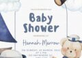 Teddy Sailor Baby Shower Invitation