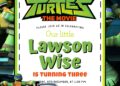 Teenage Mutant Ninja Turtles Birthday Invitation