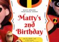 The Incredibles Birthday Invitation