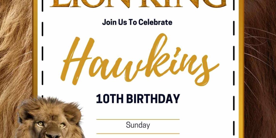 FREE The Lion King Birthday Invitation Templates - FRIDF - Download