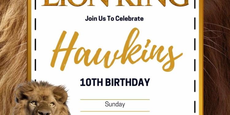 The Lion King Birthday Invitation