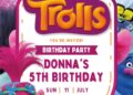 Trolls Birthday Invitation