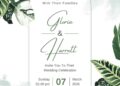 FREE Editable Tropical Paradise Wedding Invitation