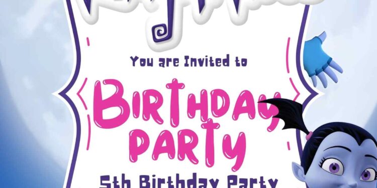 Vampirina Birthday Invitation