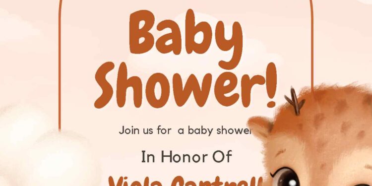 Watercolor Deer Baby Shower Invitation