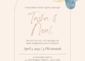 FREE Editable Watercolor Organic Minimalist Wedding Invitation