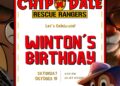 Chip 'n Dale Rescue Rangers Birthday Invitation