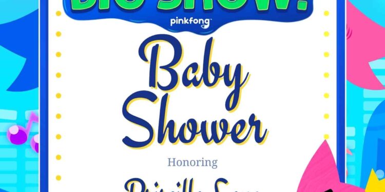 FREE Editable Baby Shark Baby Shower Invitation